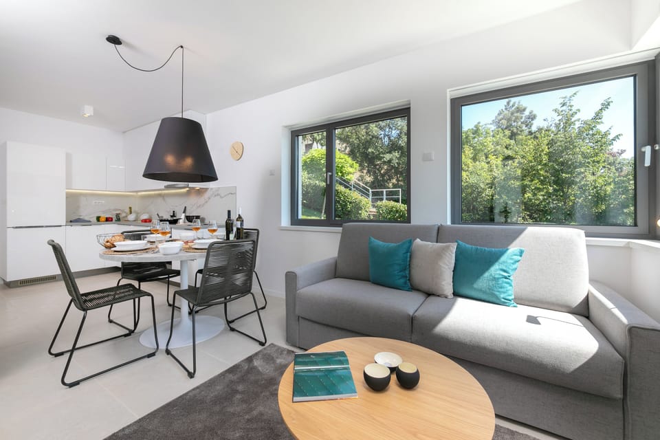 Living room and open kitchen