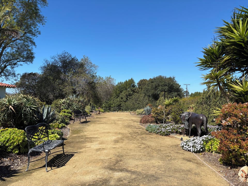Plenty of seating in the gardens.