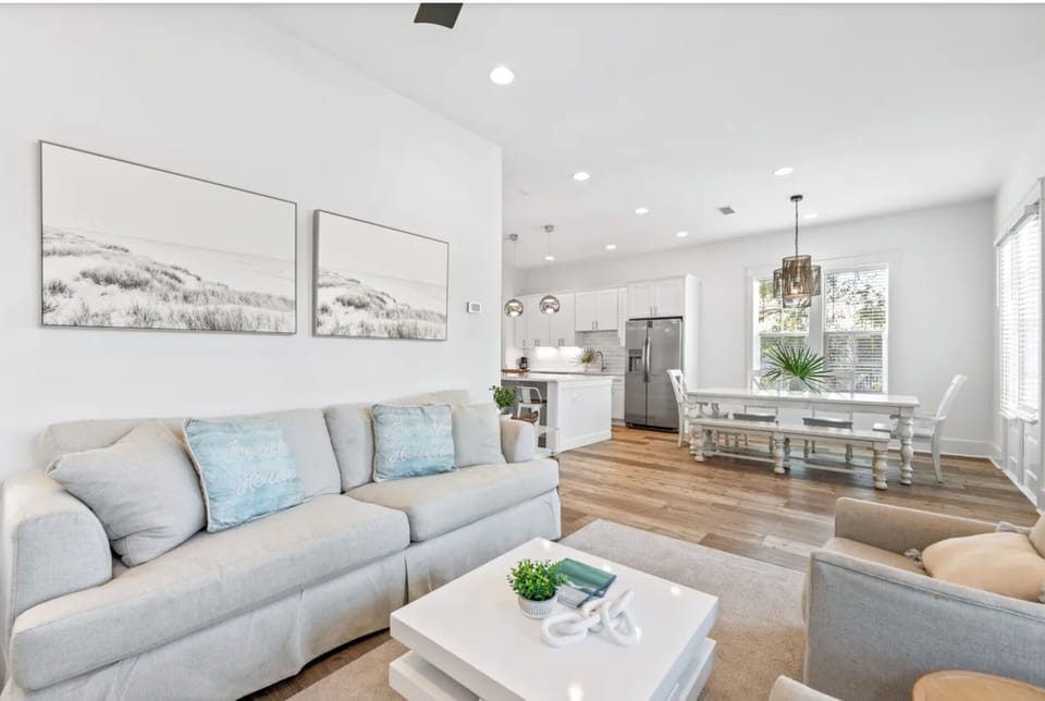 Living room has double size pull out couch