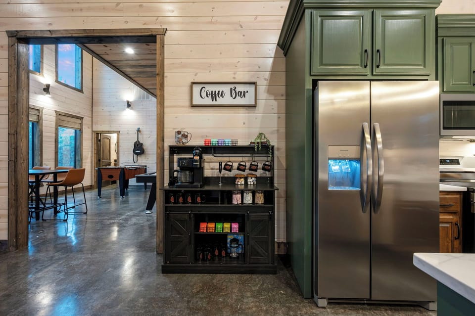 Wake up to choices of tea or coffee at the coffee bar