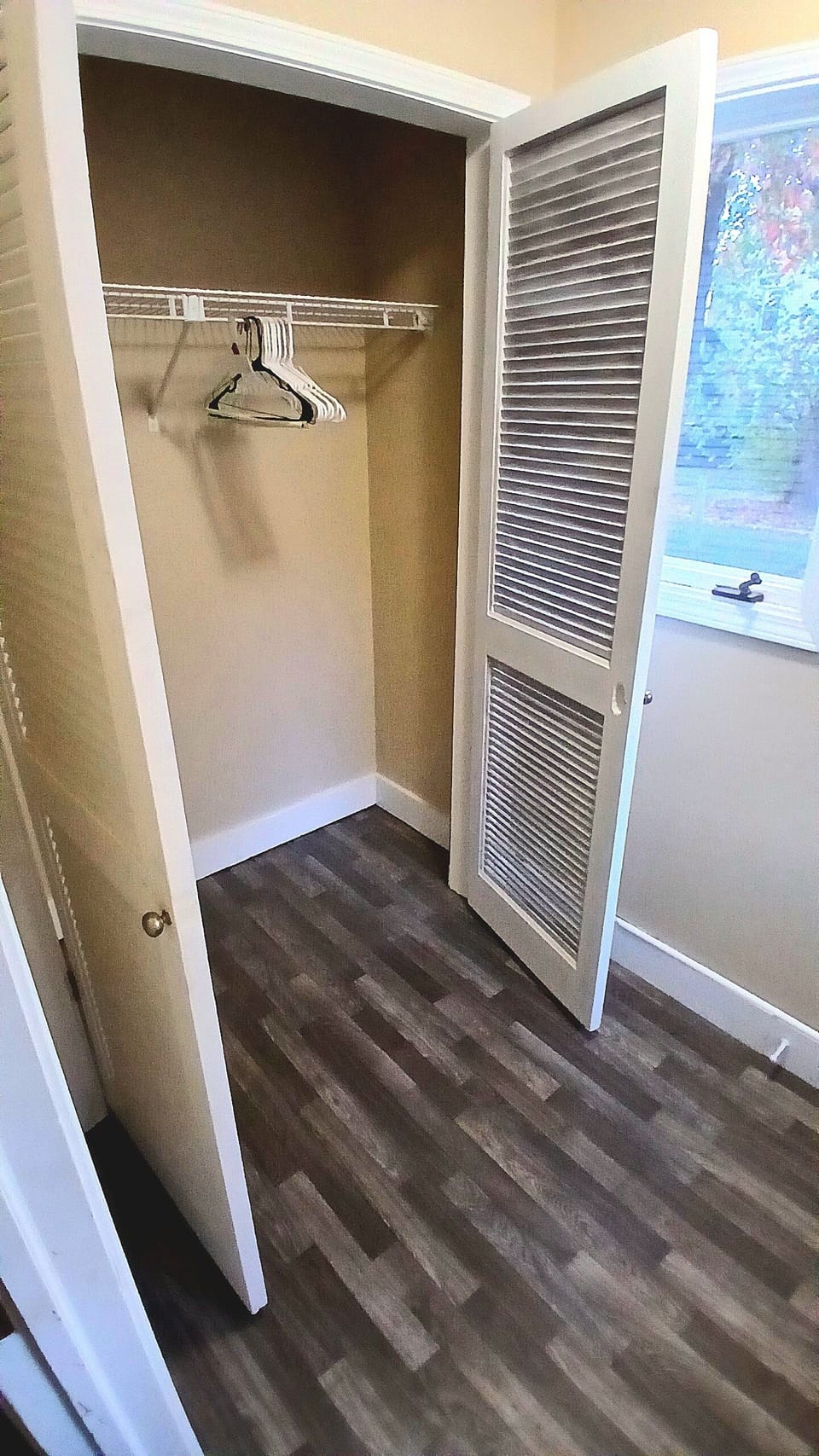 Coat closet at front door