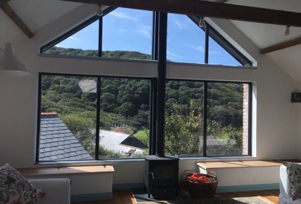Lower Hillcott, Crackington Haven: stunning countryside views framed by large picture windows