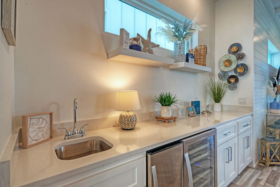Kitchen stocked with essentials.