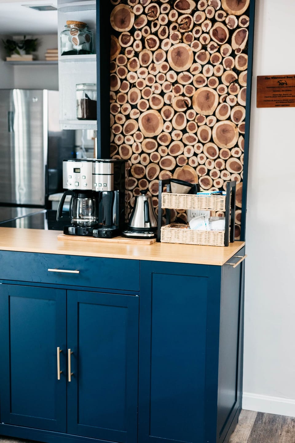 Rustic Coffee Bar with Drip Coffee, Kettle & Complimentary Coffee Station