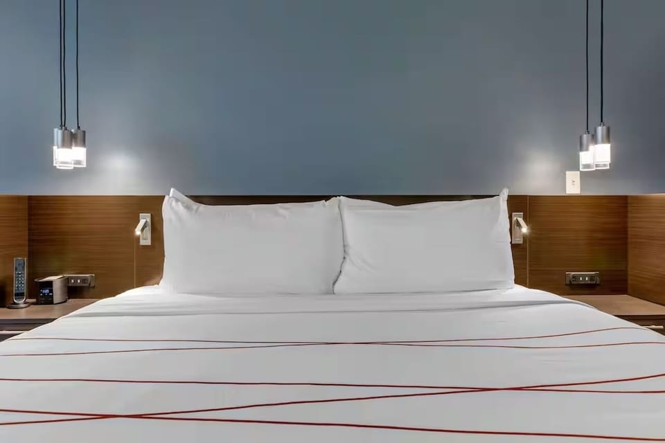 Bedroom. Interior and views may vary based on location and availability