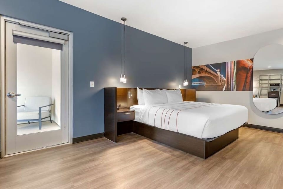 Bedroom. Interior and views may vary based on location and availability