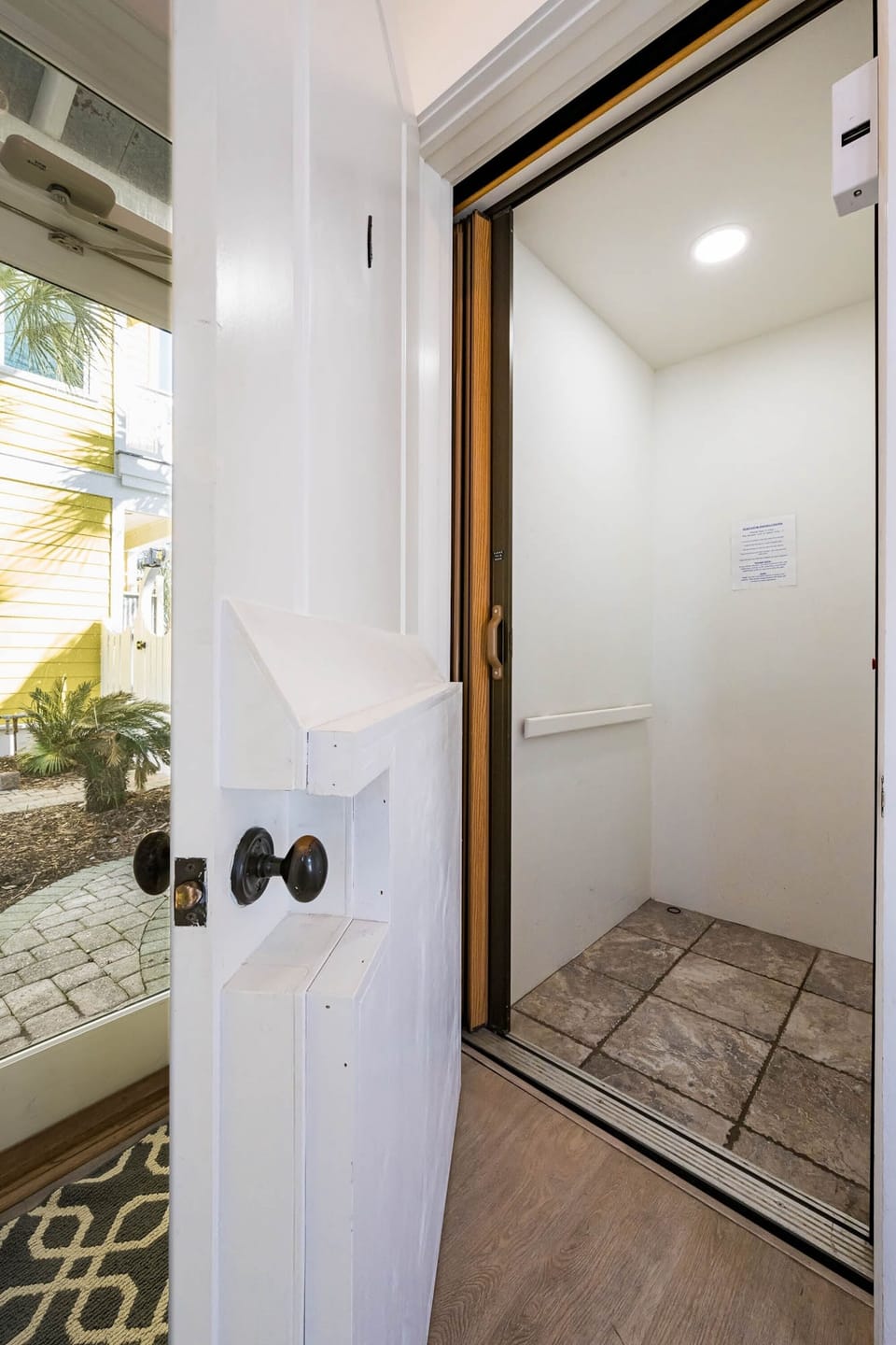 Step into your private elevator for effortless access to all floors of your vacation home.