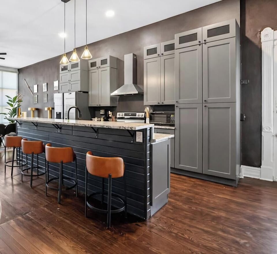 “Fully stocked kitchen with everything you need for quick meals or longer stays”