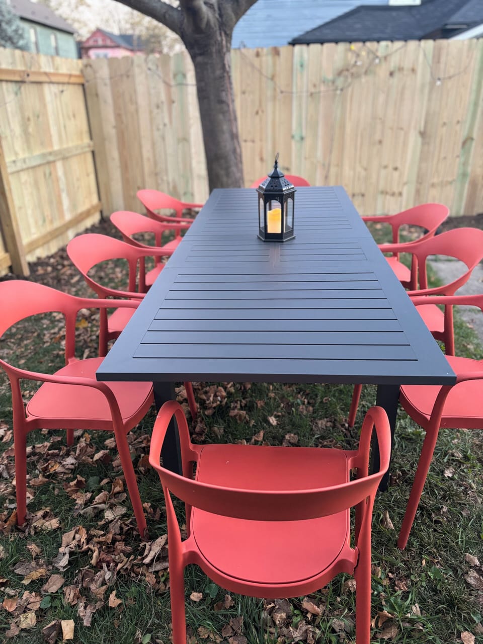 "Relax in our charming backyard oasis! Enjoy morning coffee or evening drinks 