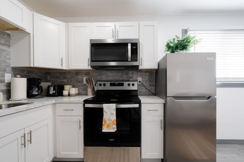 The fully-equipped kitchen is ready to showcase your MasterChef skills.