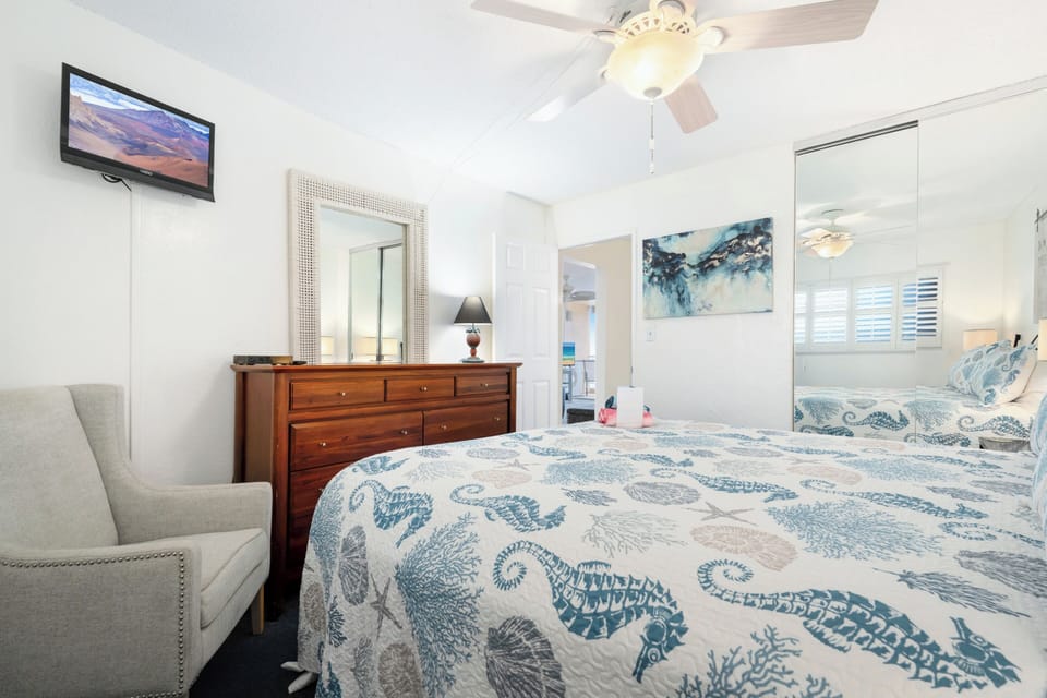 TV in the bedroom.