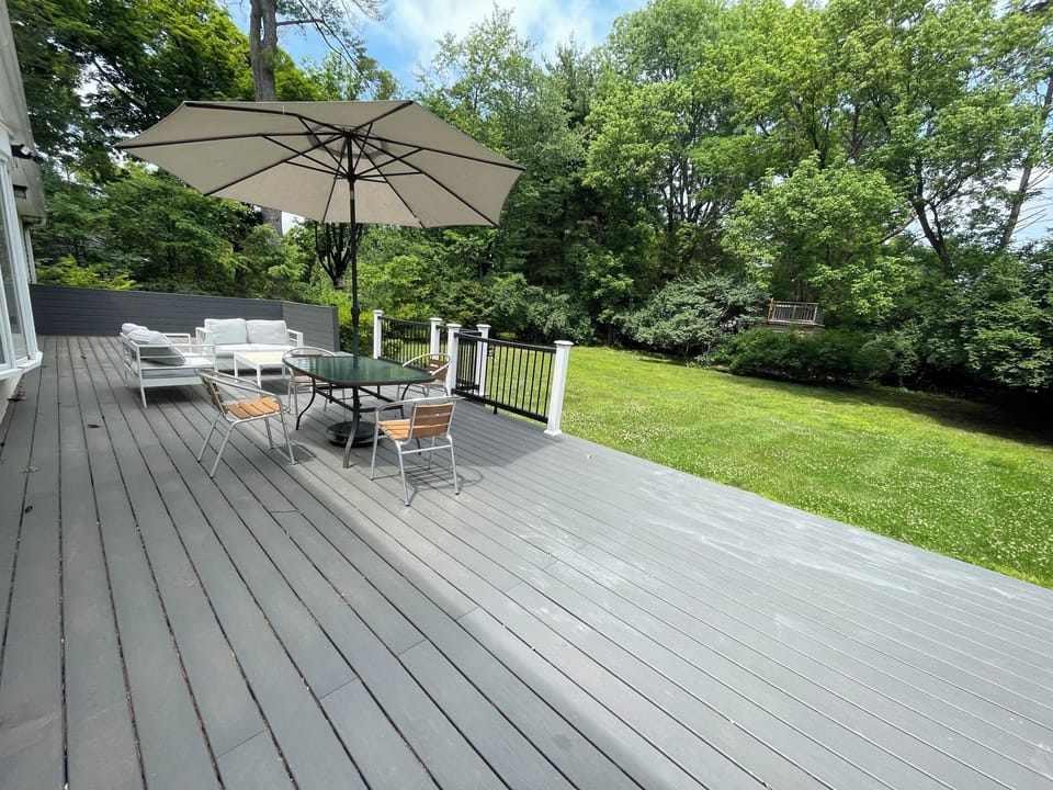 Large furnished deck