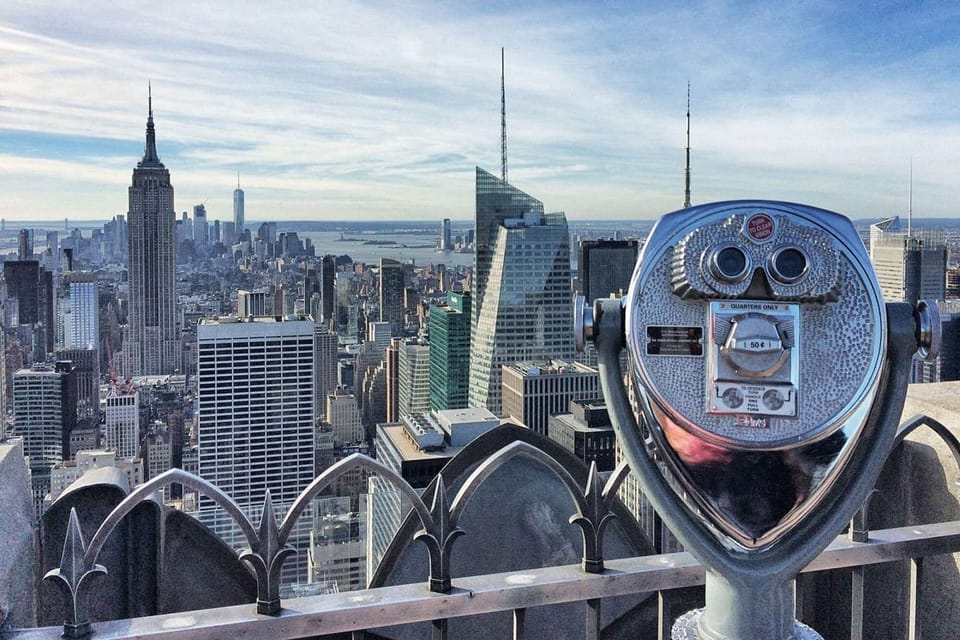At the Top of the Rock (an observatory on top of Rockefeller Center) you can see unparalleled views of the city’s iconic skyline.