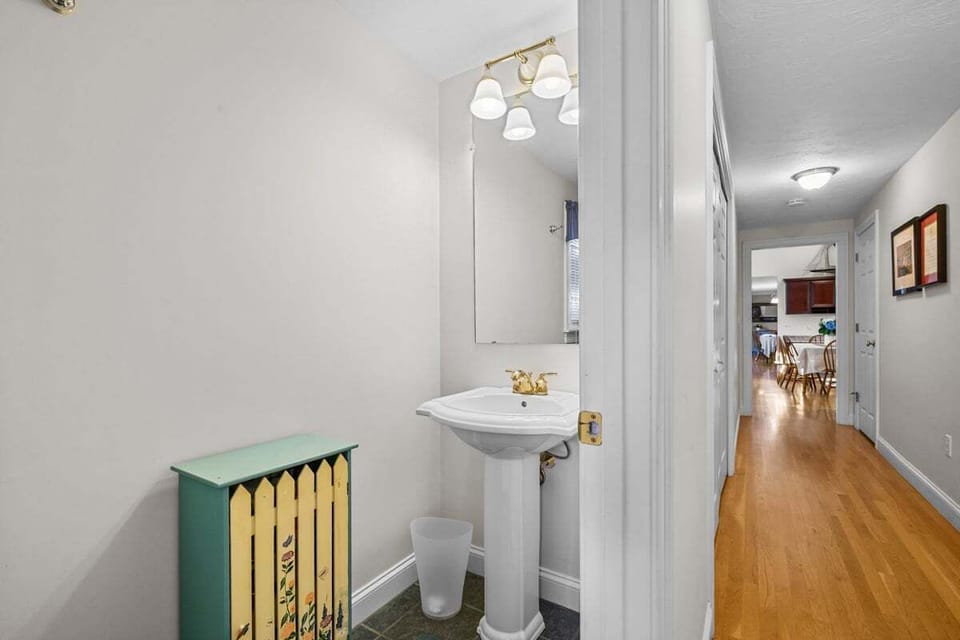 There is a half bath on the main level