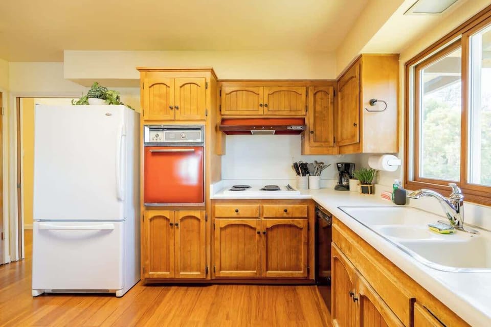 The main house kitchen has everything you need