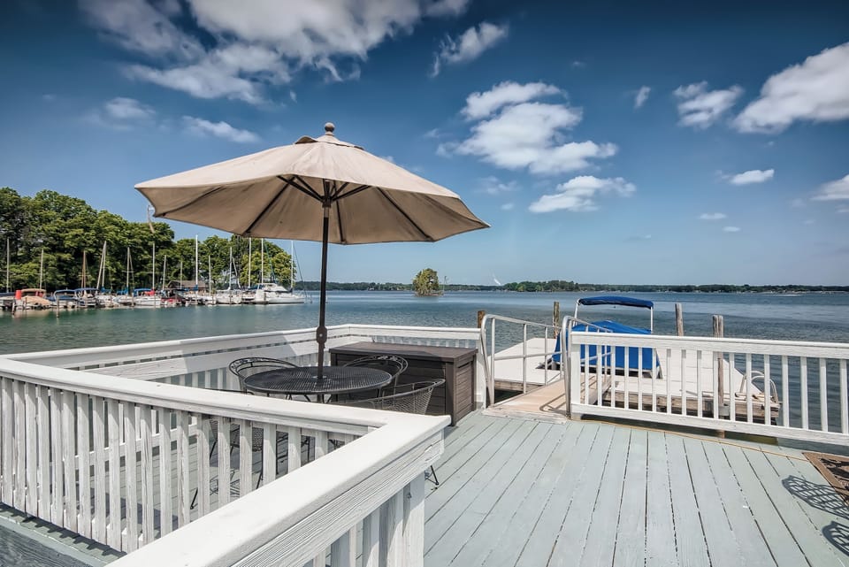 Deck next to dock