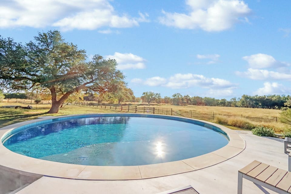 Soak up the hill country views from the 32 foot wide pool