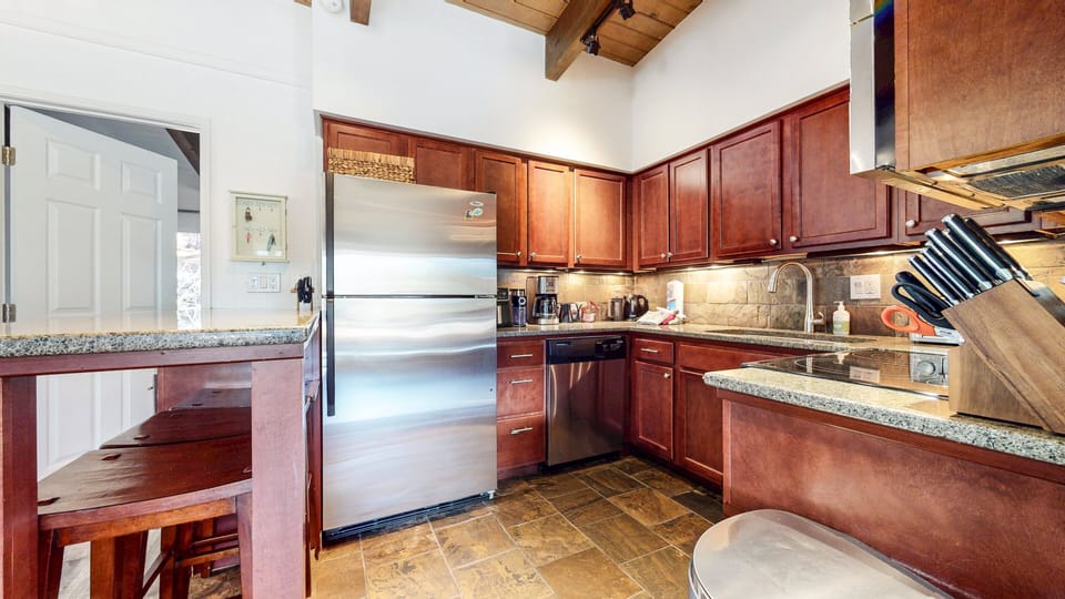 Indoors, Kitchen, Hardwood, Appliance, Refrigerator
