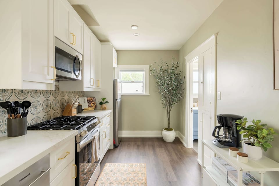 Fully renovated kitchen with clean lines and modern finishes