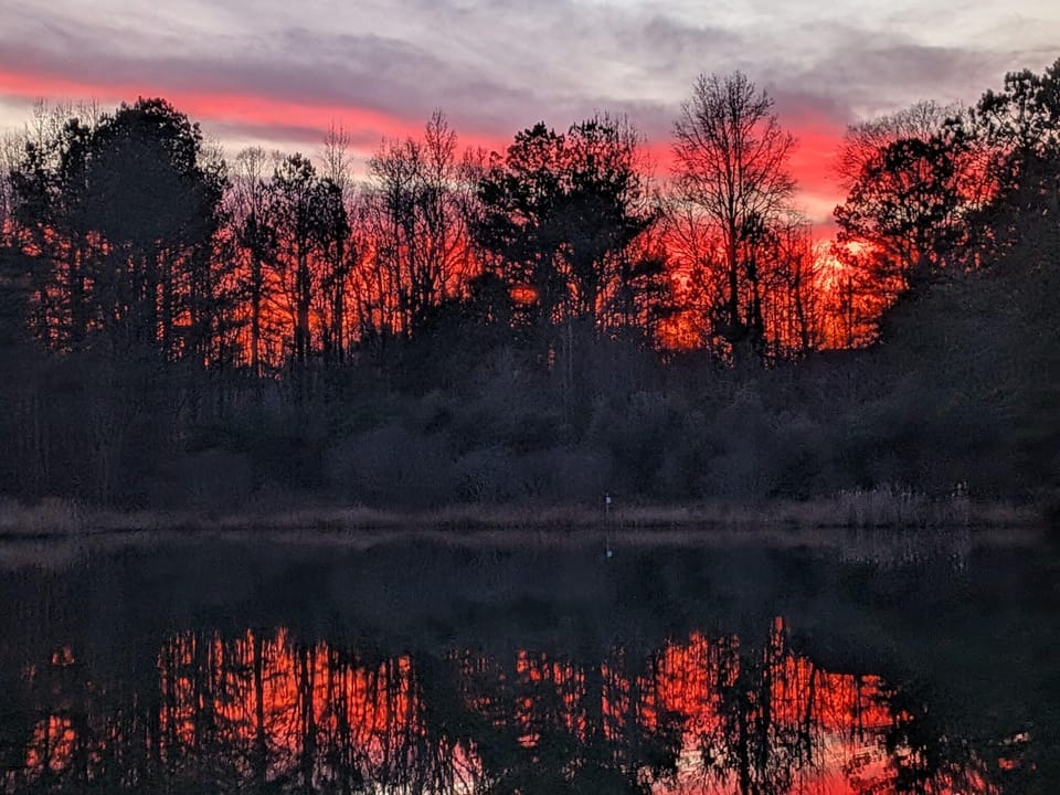 Sunset over the lake!