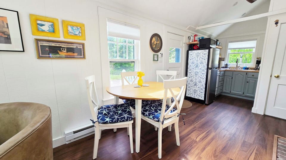 Dining table accommodates four