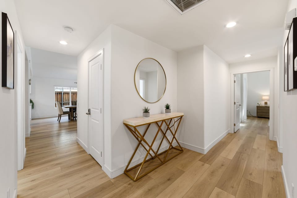 Bright entry flowing into a spacious living area