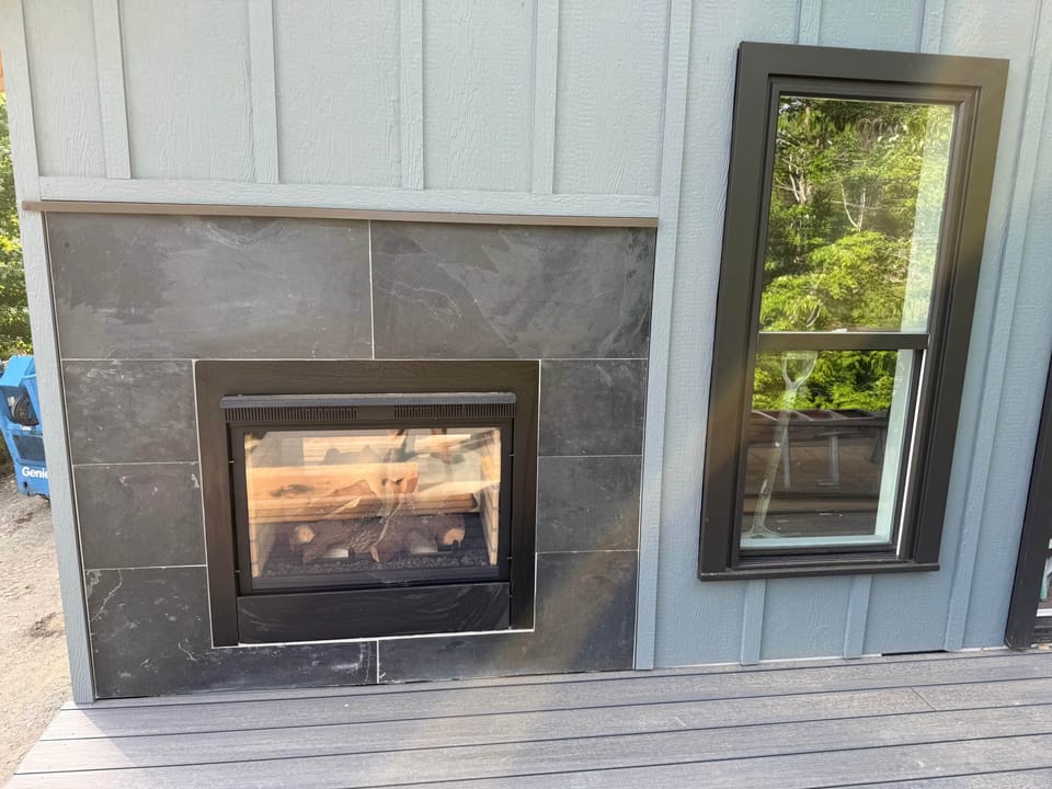 Deck Fireplacefrom Outside