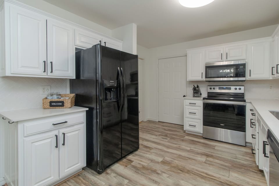 Fully Stocked Kitchen; Contemporary and highly functional culinary workspace.