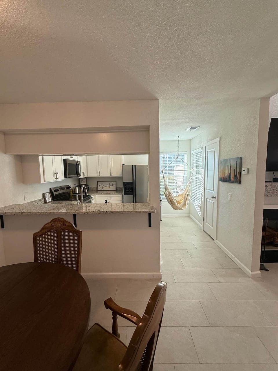 Kitchen, hanging chair, pantry