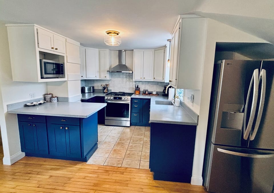 Newly remodeled kitchen featuring brand-new stainless steel appliances