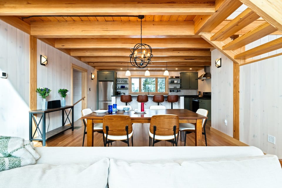 Dining area and kitchen