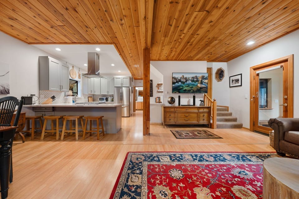 Enjoy two TVs with streaming in the main living space, and speakers