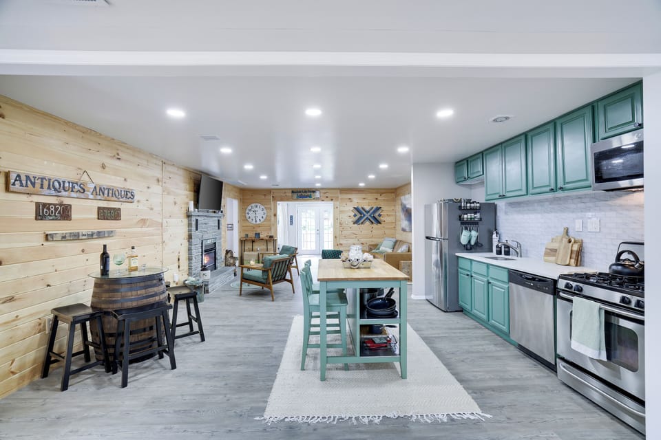 View from back of house to front - complete open concept.