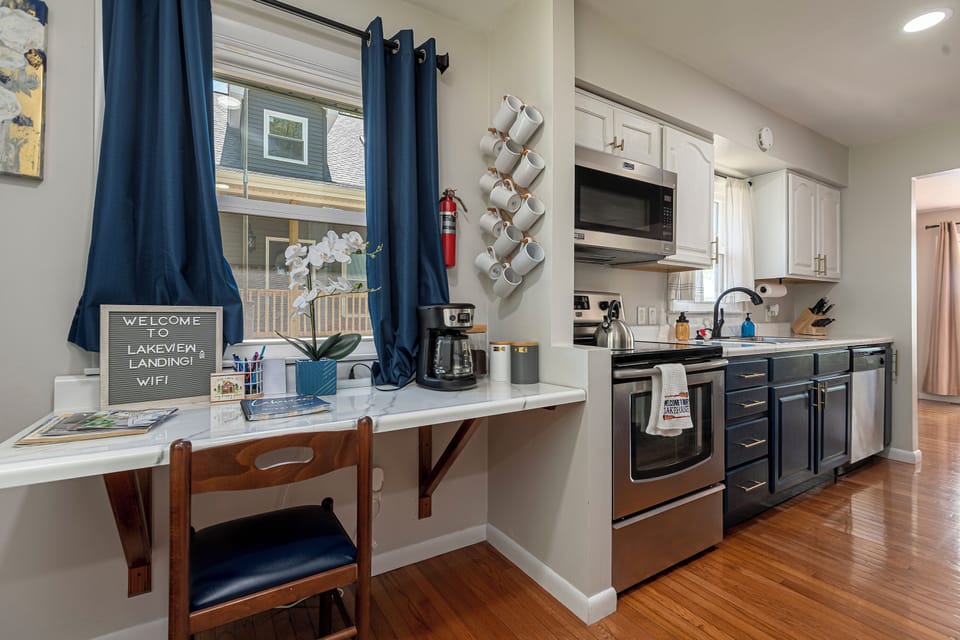 Desk space in the entry