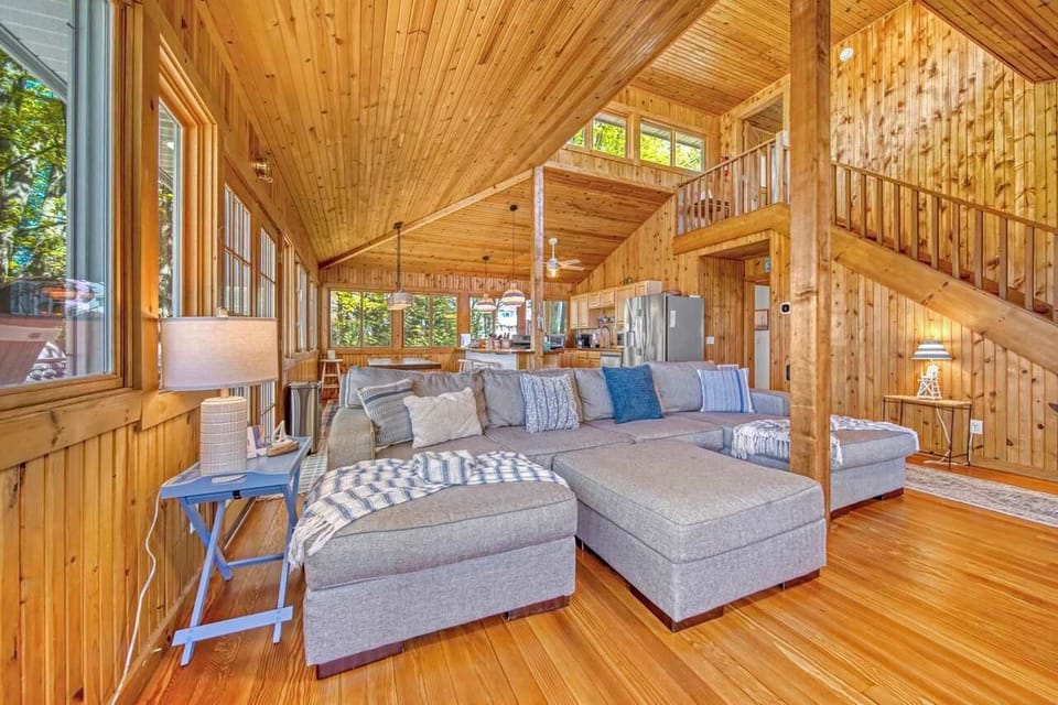 Cozy living room with sleeper sofa