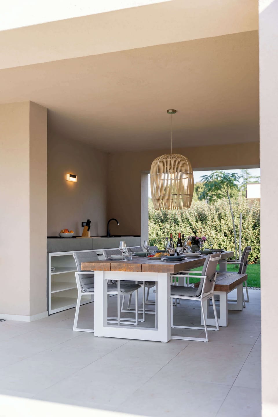 Outdoor dining area