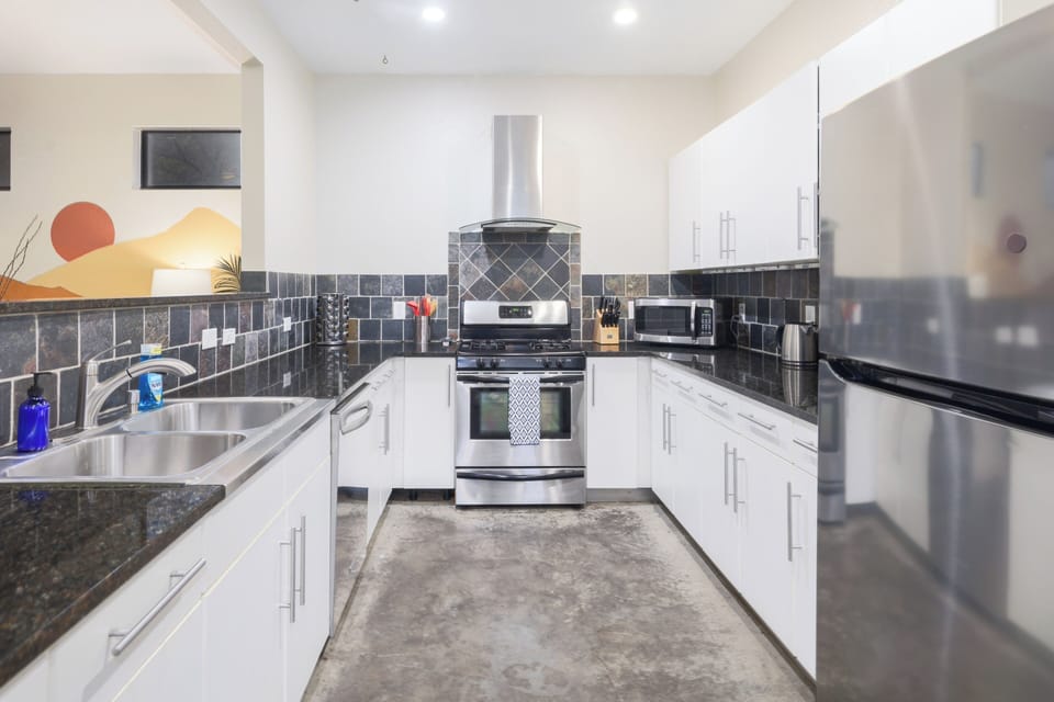 Large galley style kitchen 