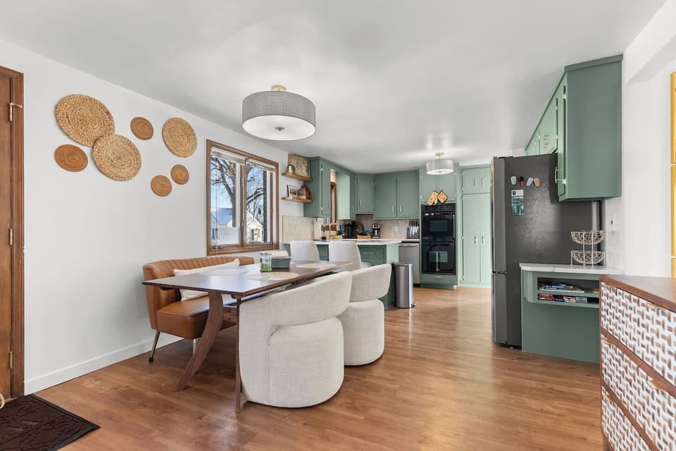 Open dining space made for shared meals.