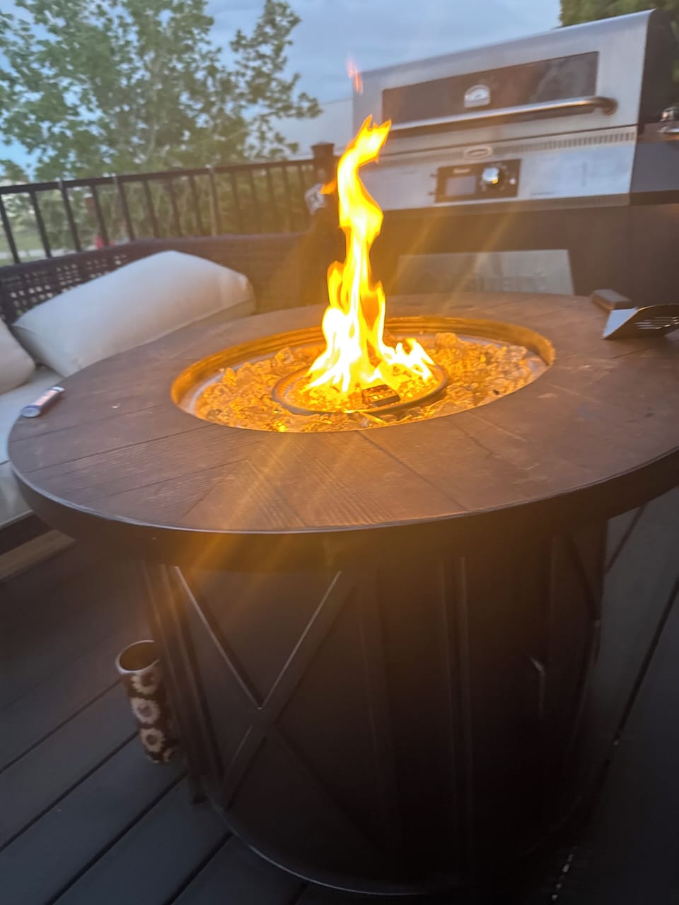 Fire pit Back deck