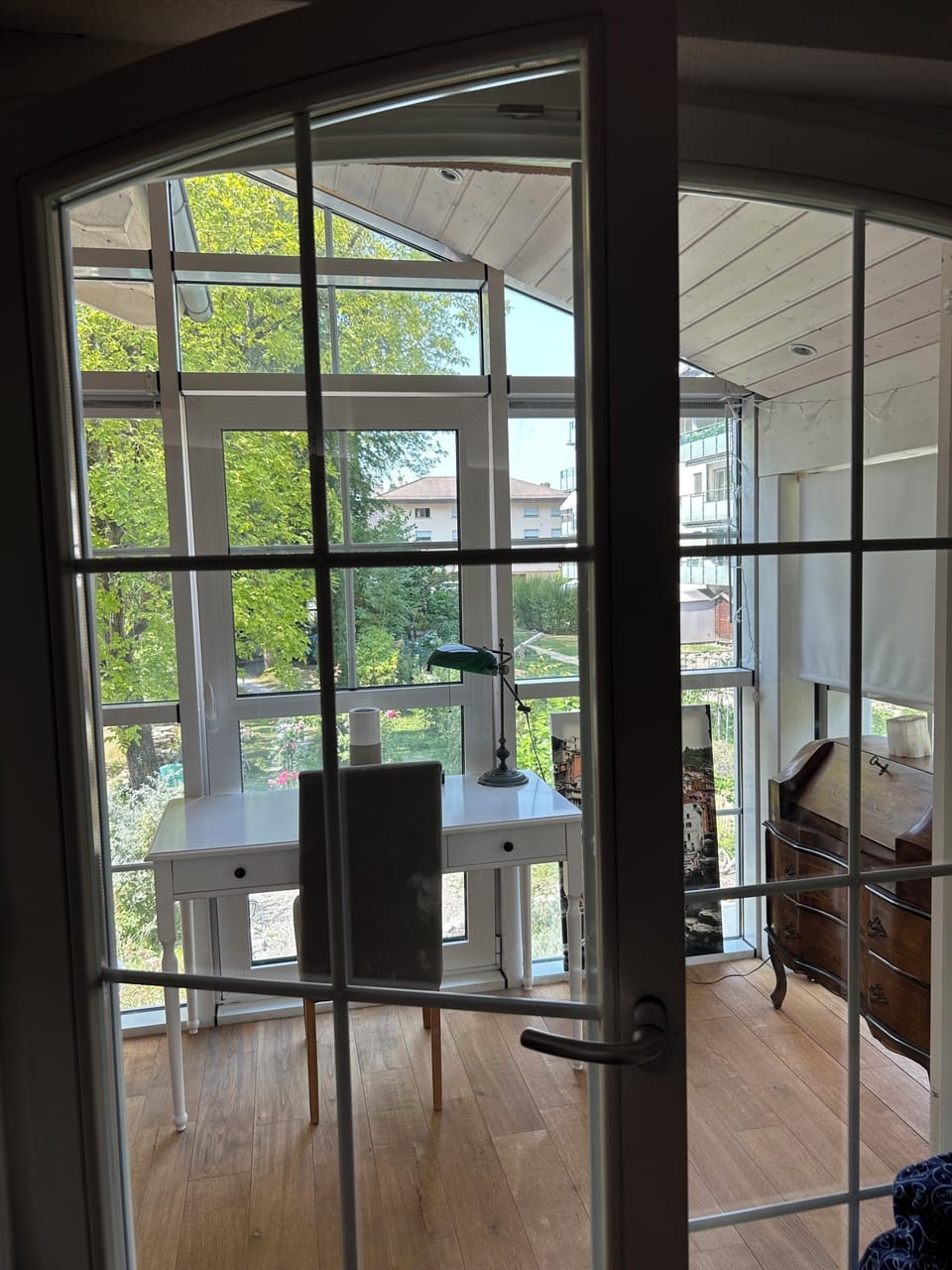 Desk in veranda 
