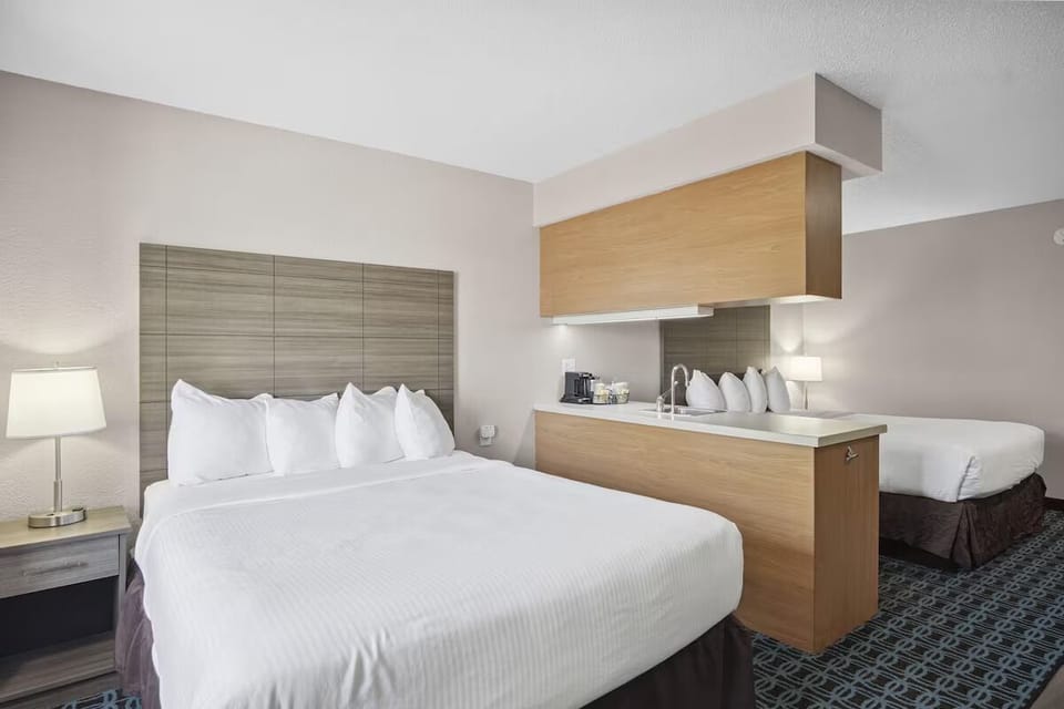 Settle into a spacious studio with two beds and convenience.