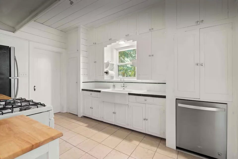 Luxury kitchen with modern appliances.