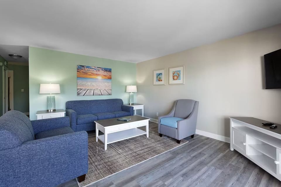 Stretch out on plush seating for relaxed movie nights.