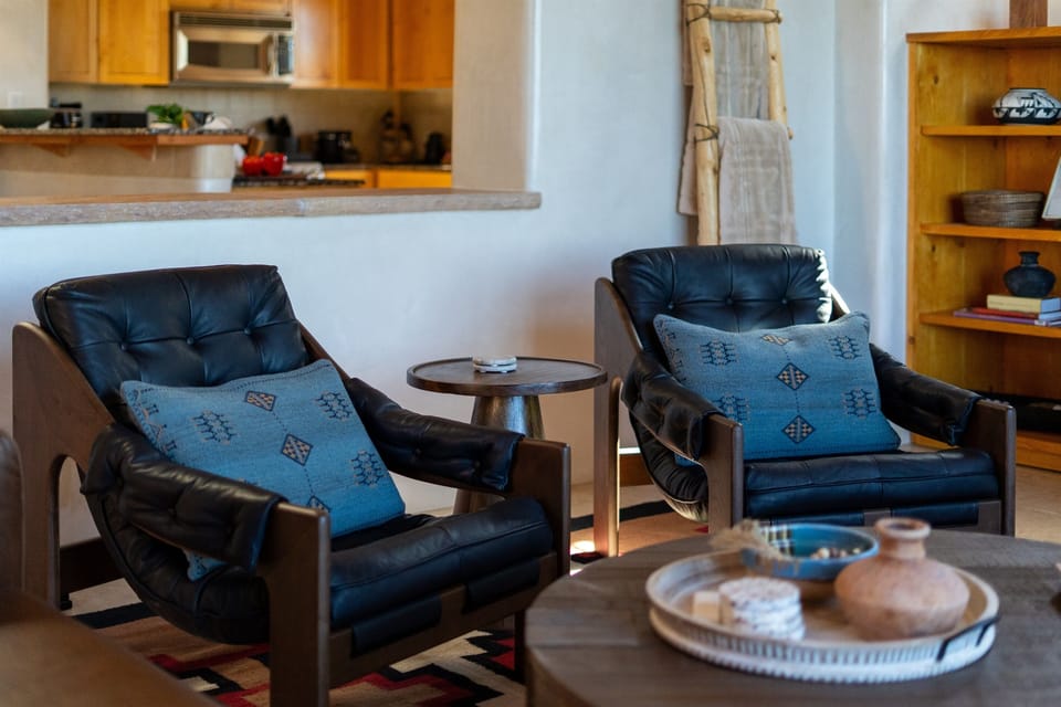 Relax in one of the gorgeous supple Halston chairs