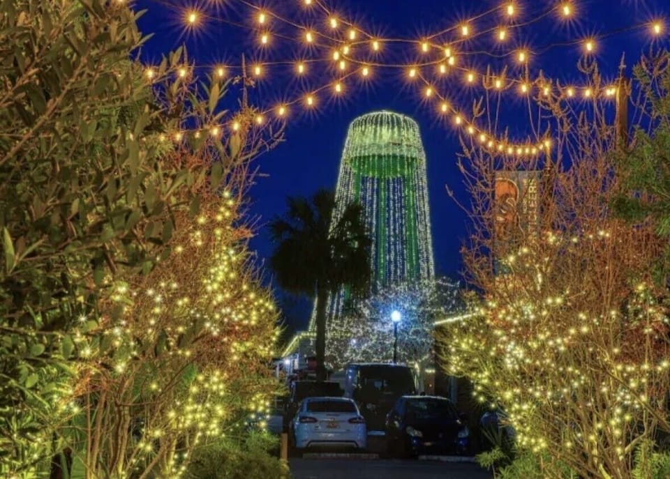 Holiday lighting in Conway is extensive