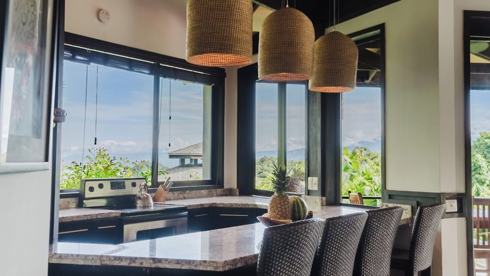 Gourmet kitchen with casual breakfast bar