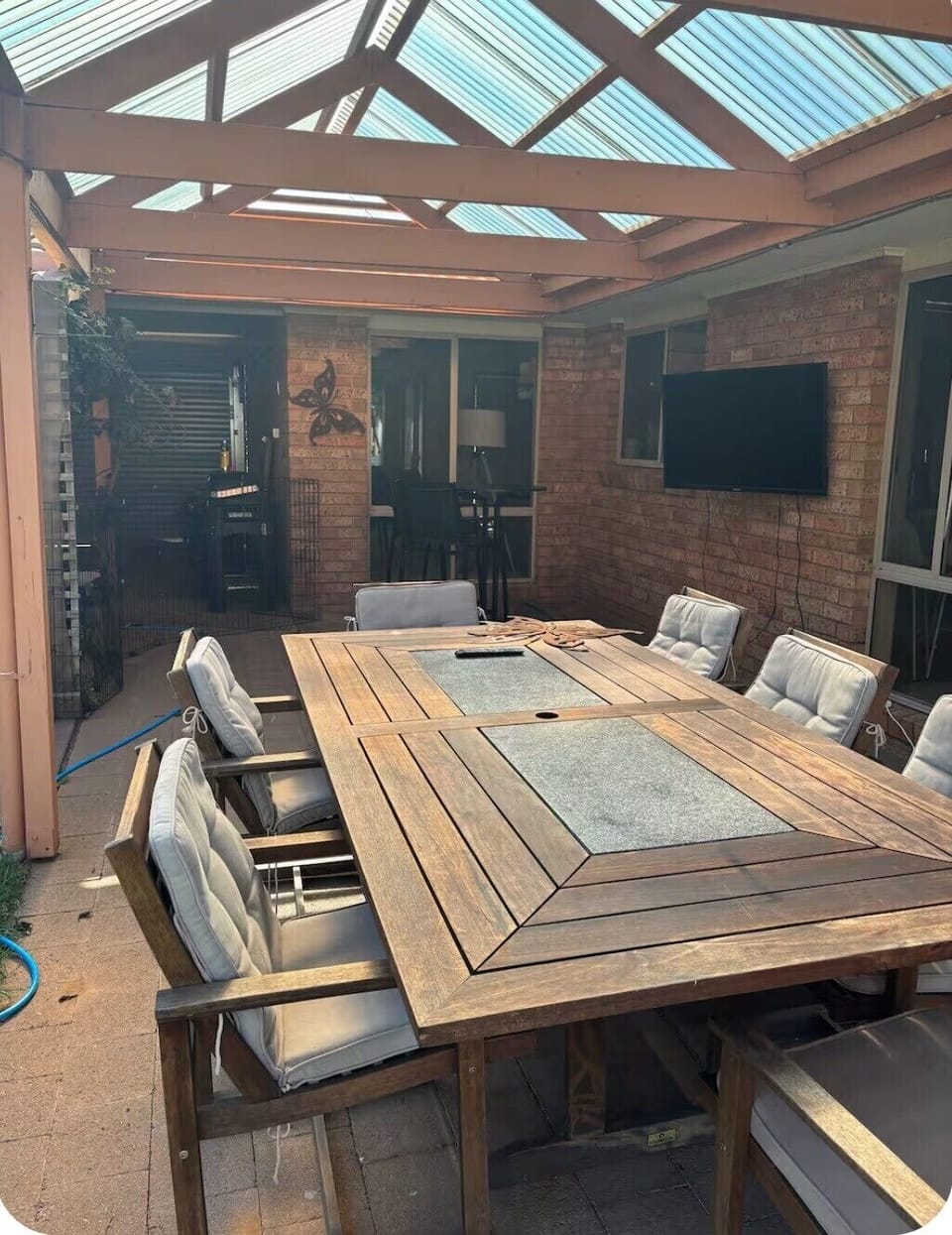 Out door dining area