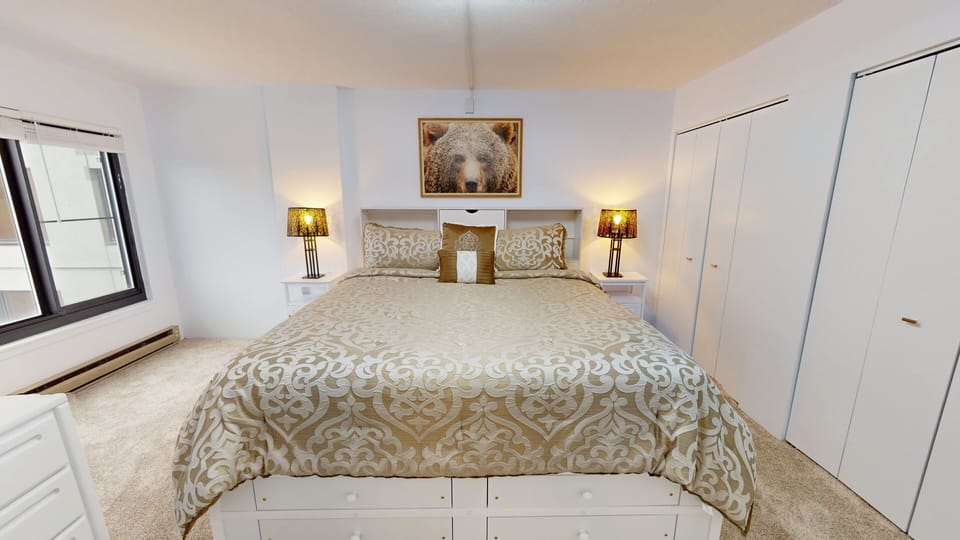 Indoors, Lamp, Furniture, Home Decor, Bed
