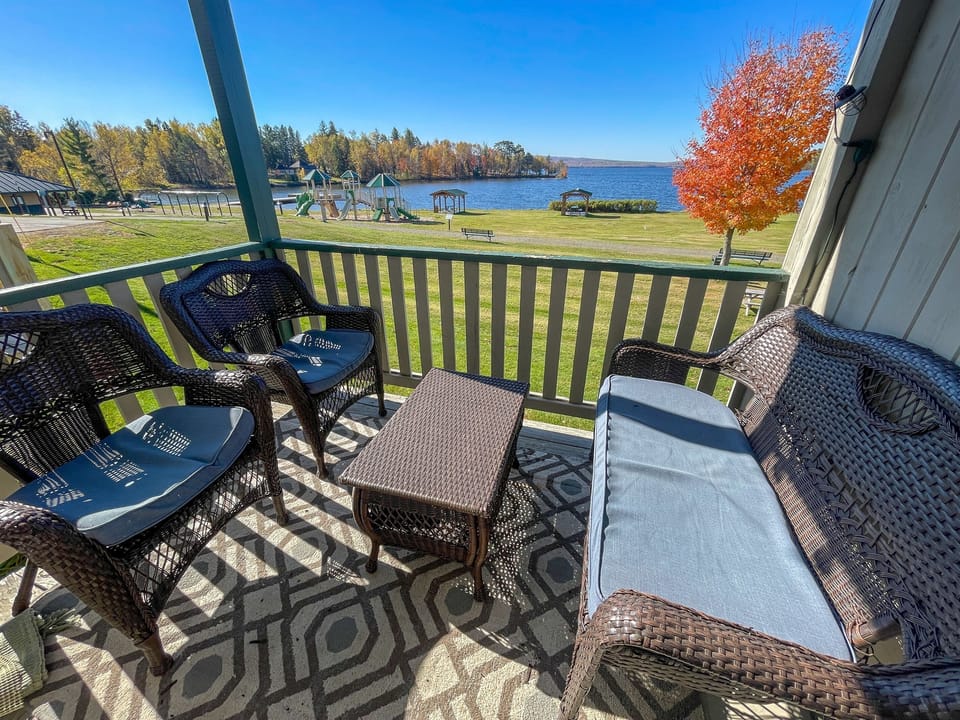 View from the deck facing Rangeley Lake