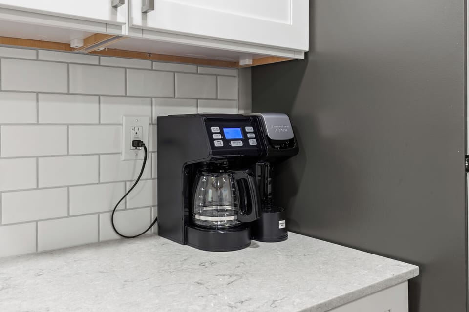 Coffee pot and individual K Cup
